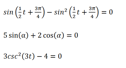 Solved For each of the following equations, find all real | Chegg.com