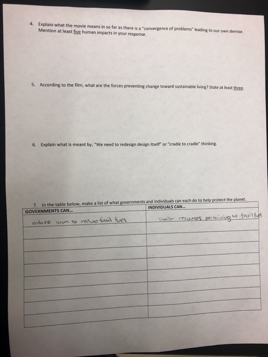 The 11th Hour Worksheet Answers - Worksheet List