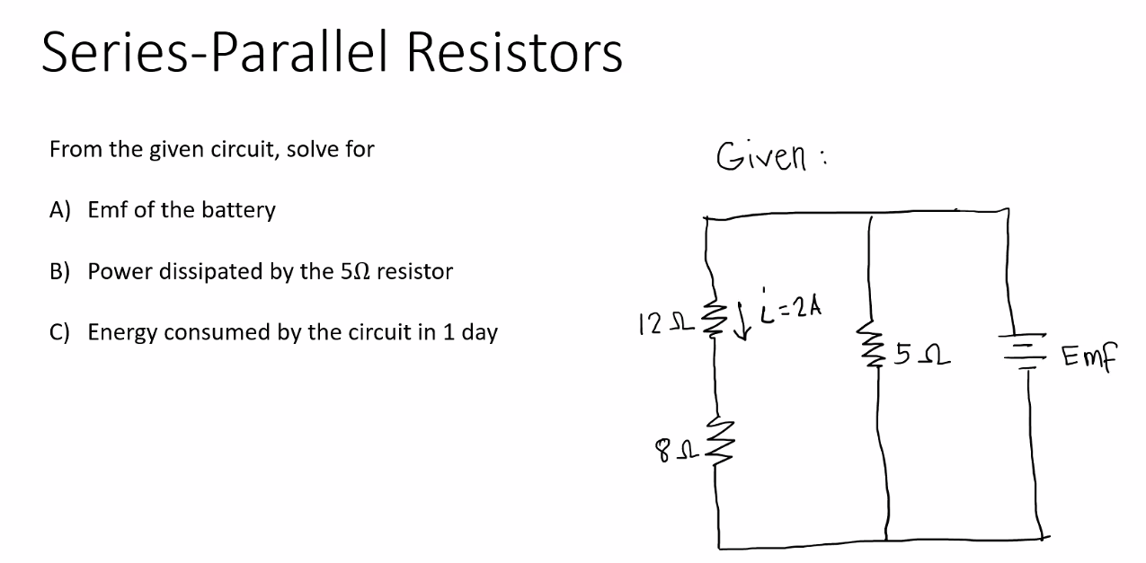 Solved Series-Parallel Resistors From The Given Circuit, | Chegg.com