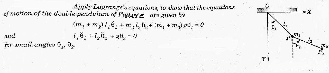 Solved 42 X Apply Lagrange S Equations To Show That The