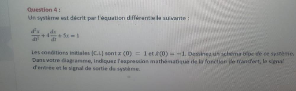 Solved A system is defined by the following differential | Chegg.com
