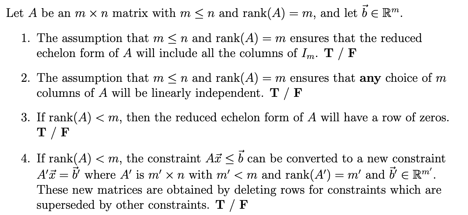 Solved Let A be an m x n matrix with m | Chegg.com