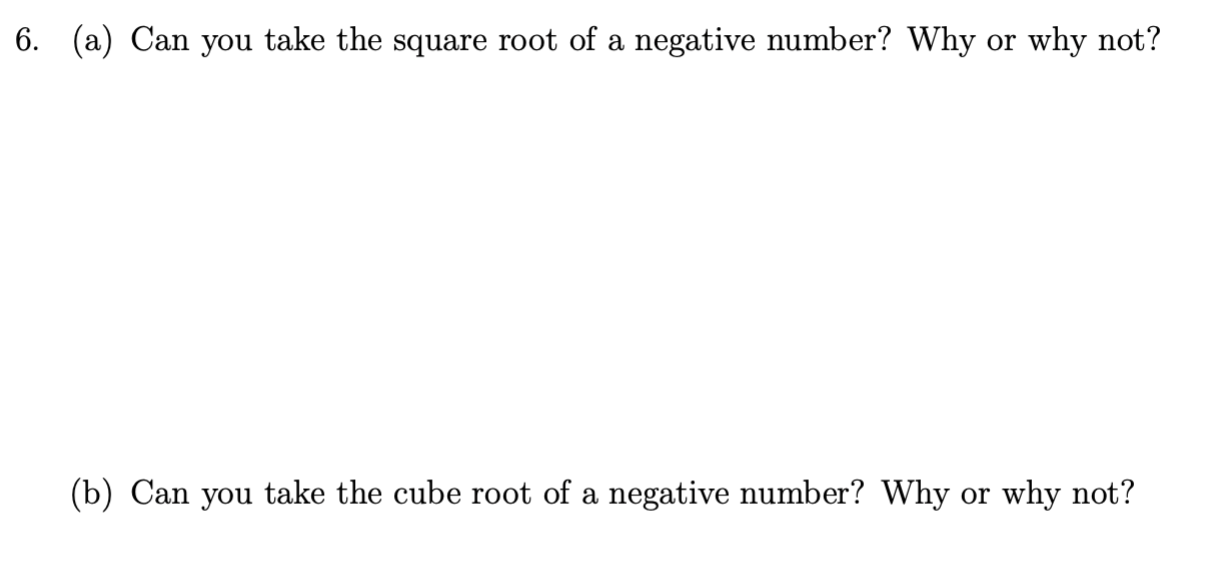 can you take a cube root of a negative number