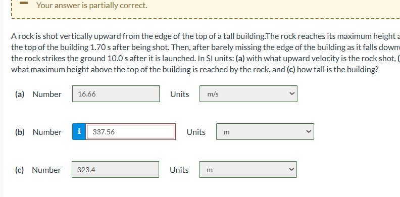 Solved A rock is shot vertically upward from the edge of the | Chegg.com