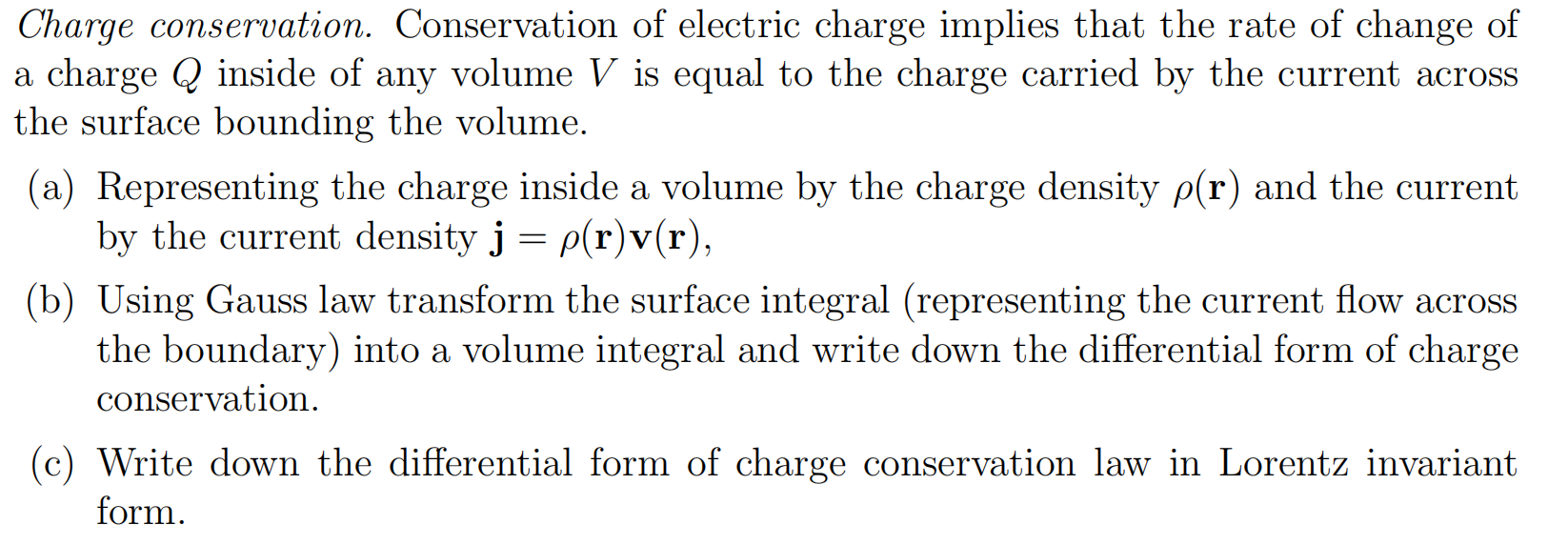 Solved = Charge conservation. Conservation of electric | Chegg.com