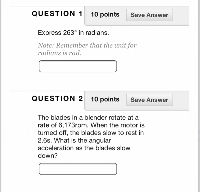 Solved The blades in a blender rotate at a rate of 6,