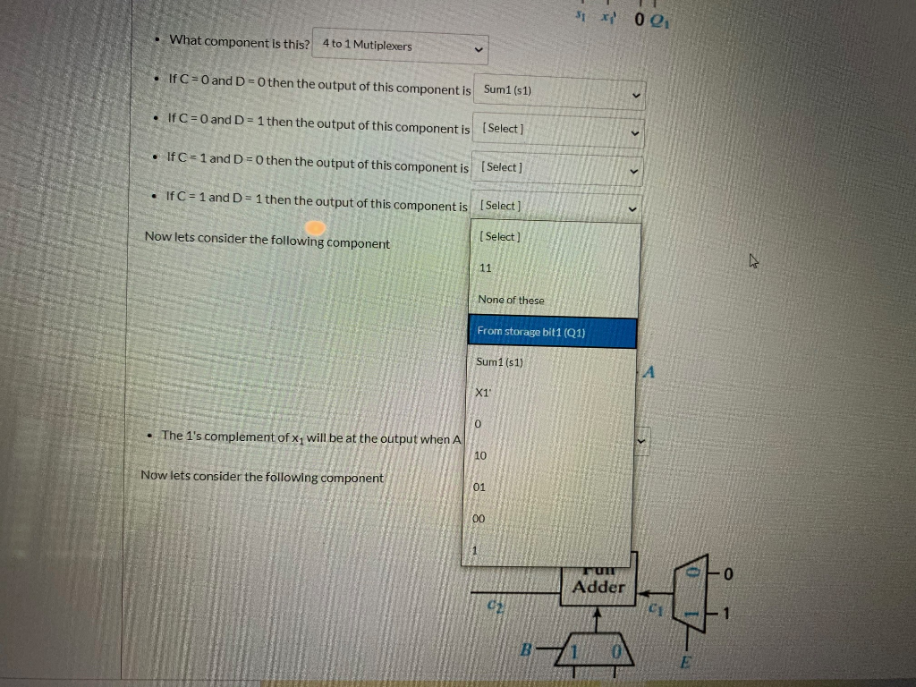Solved Now lets consider the following component 1 x 021 | Chegg.com