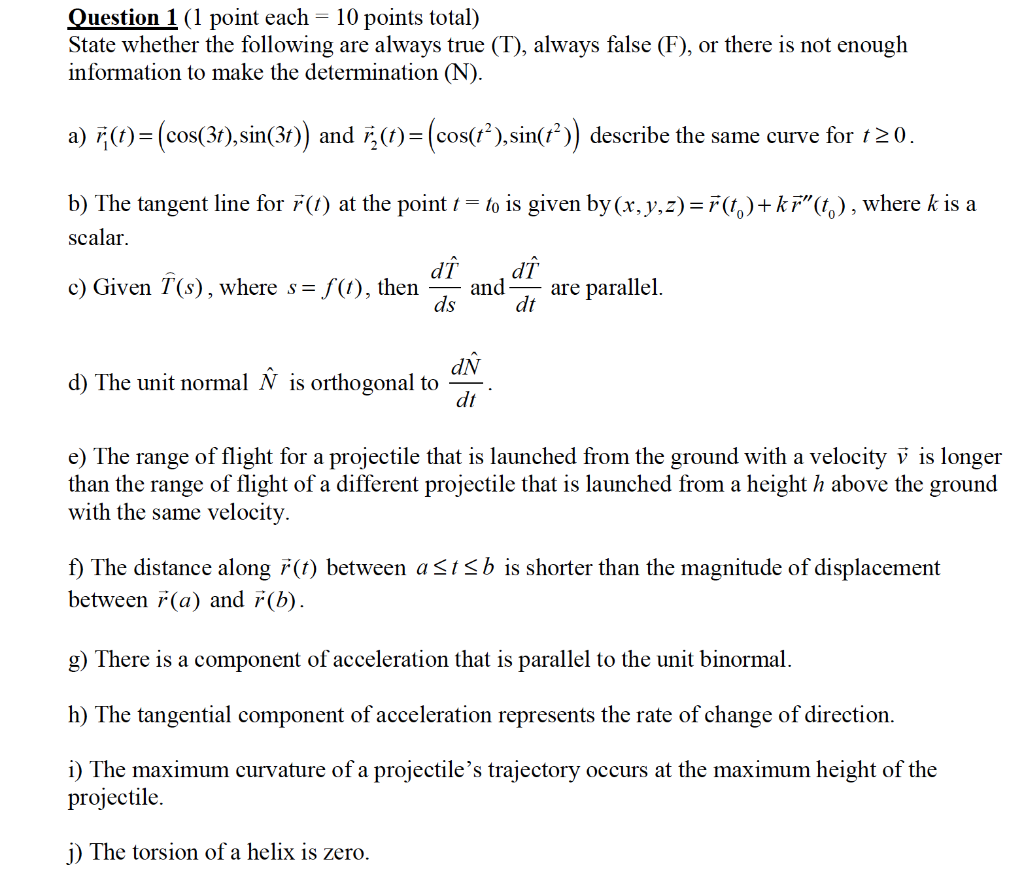 Question 1 1 Point Each 10 Points Total State Chegg Com