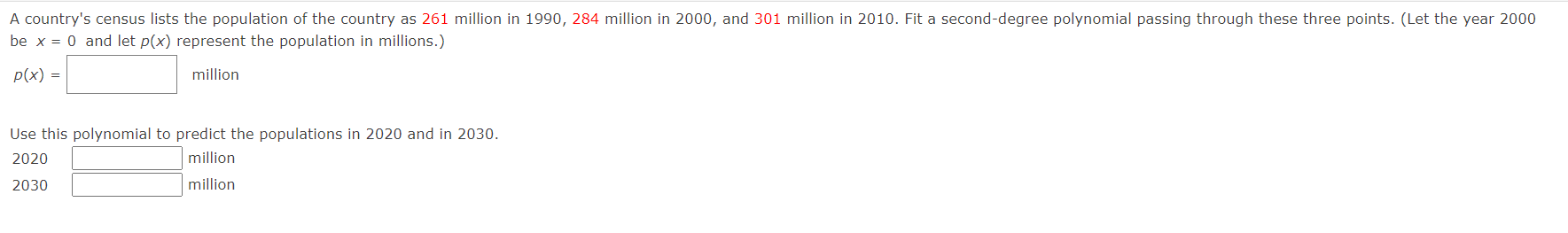 Solved A Country's Census Lists The Population Of The | Chegg.com