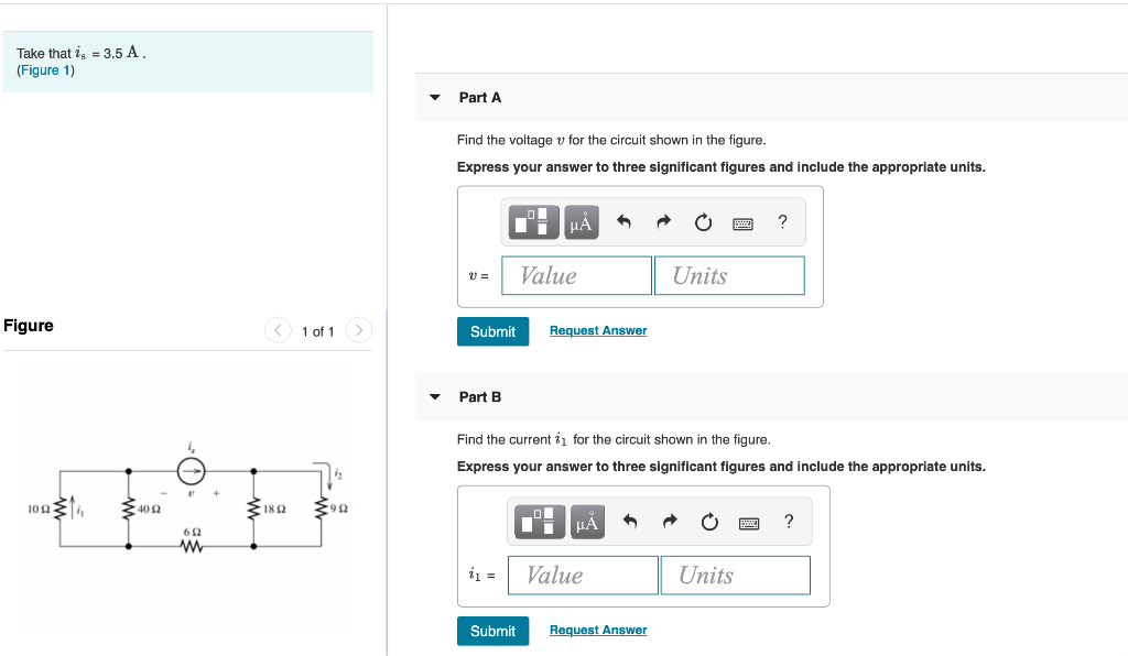 Solved Part C Find the current i2 for the circuit shown in | Chegg.com