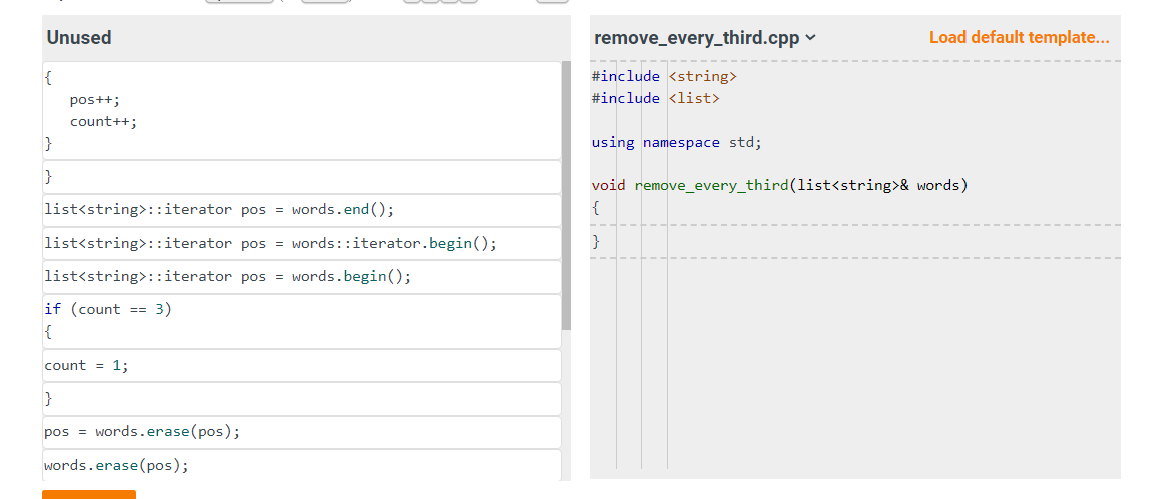 Solved Rearrange the following lines of code to produce a | Chegg.com