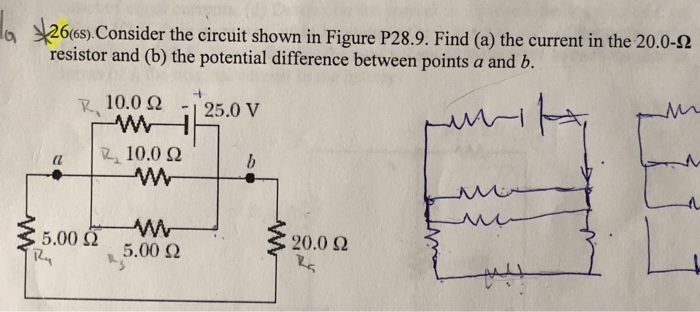 Solved a 26(6 ) Consider the circuit shown in Figure P28.9. | Chegg.com