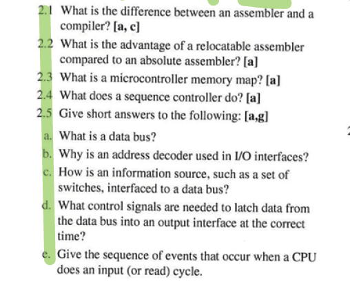 Solved 21 What is the difference between an assembler and a | Chegg.com
