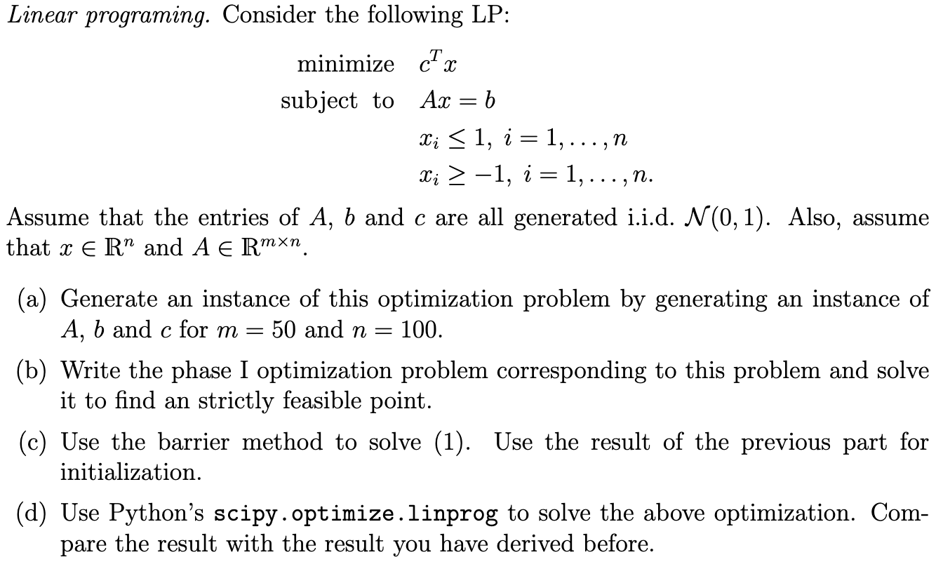 Solved Linear Programing. Consider The Following LP: | Chegg.com