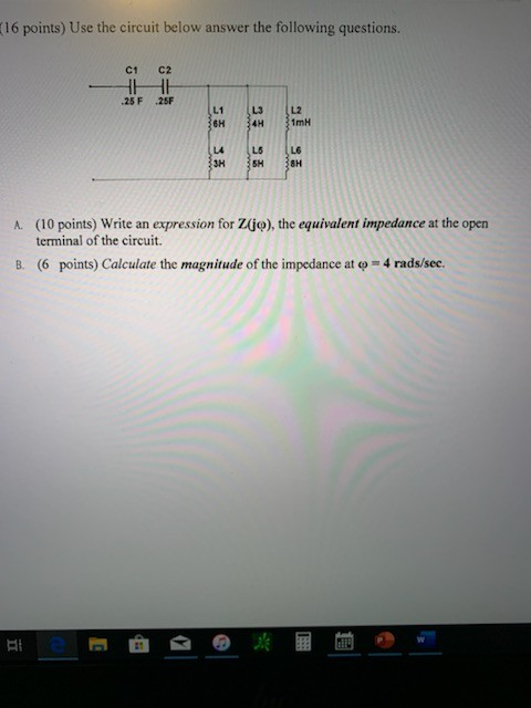 Solved Use the following circuit to answer the questions | Chegg.com