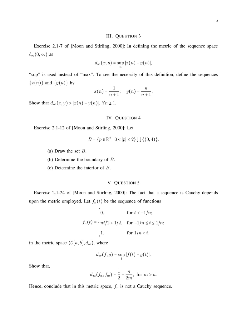 Solved ENGINEERING ANALYTICAL TECHNIQUES Vector Spaces HW | Chegg.com