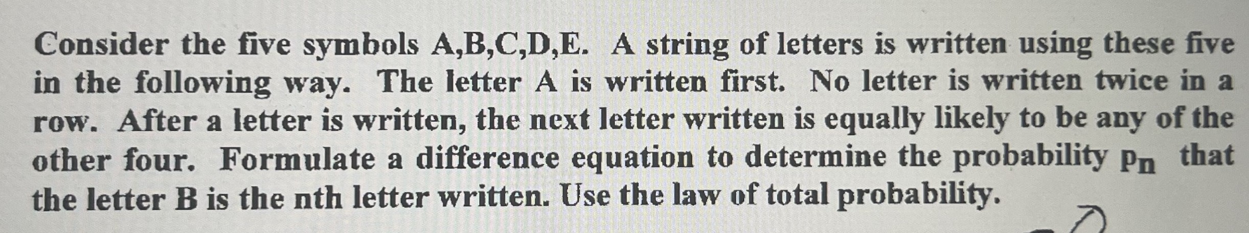 Solved Consider the five symbols A,B,C,D,E. A string of | Chegg.com