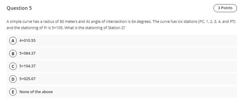 Solved A simple curve has a radius of 30 meters and its | Chegg.com