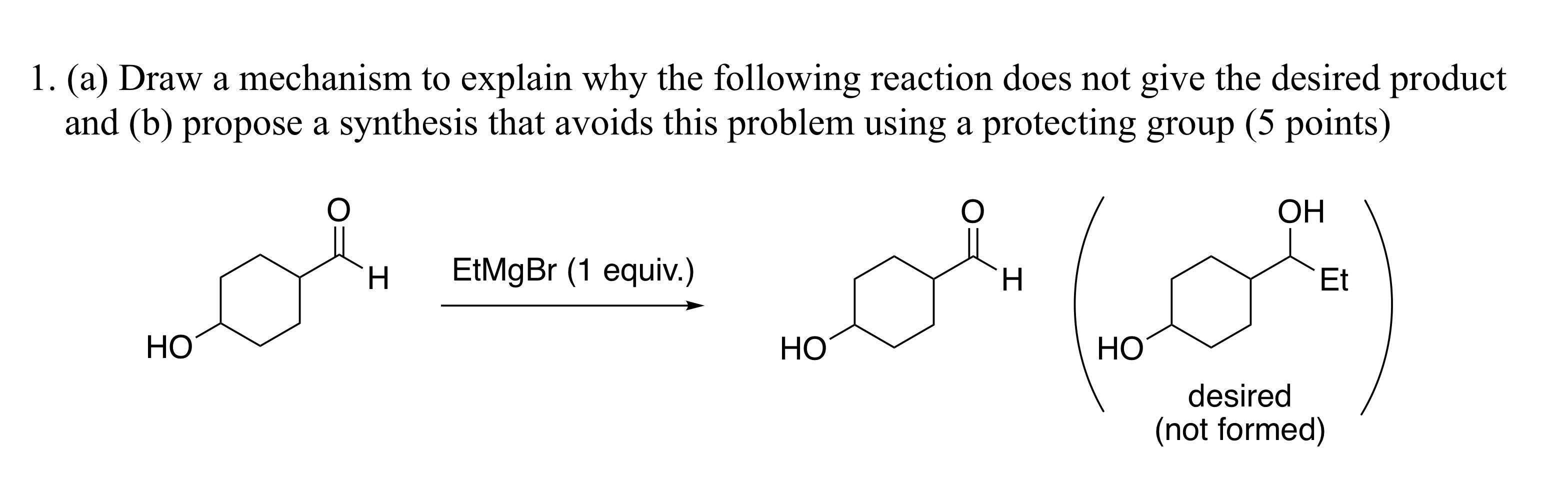 Solved 1. (a) Draw A Mechanism To Explain Why The Following | Chegg.com