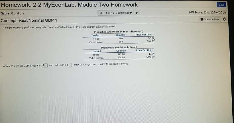 Solved Homework: 2-2 MyEconLab: Module Two Homework Score: 0 | Chegg.com
