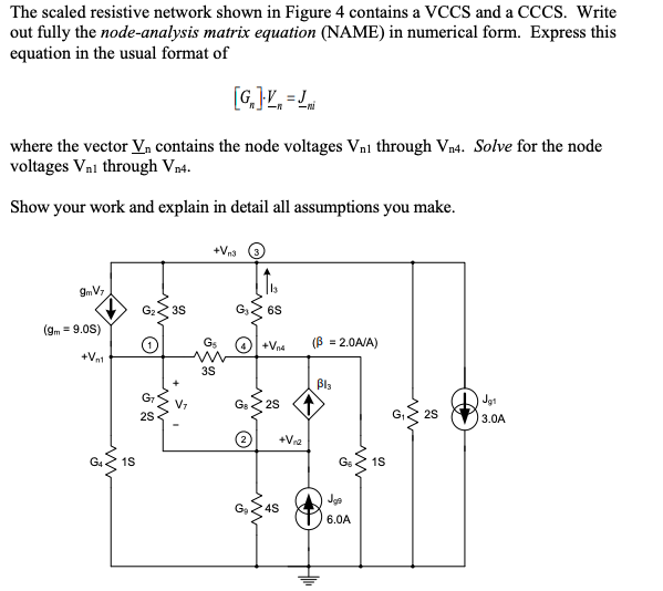 Solved The scaled resistive network shown in Figure 4