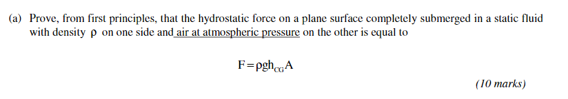 Solved (a) Prove, from first principles, that the | Chegg.com
