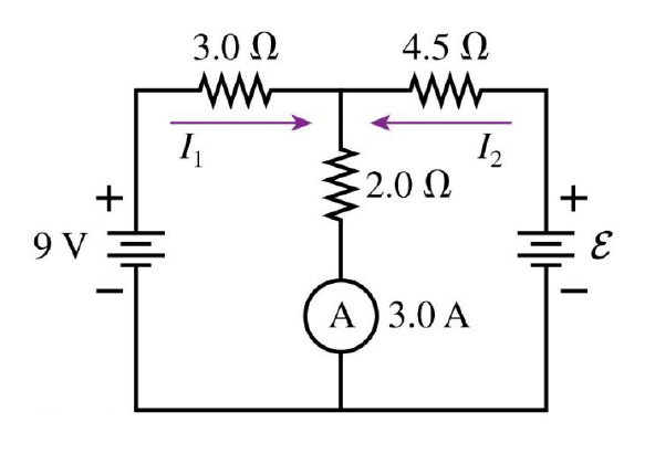 Solved If the ammeter in the circuit reads 3.0 A. Find I1, | Chegg.com