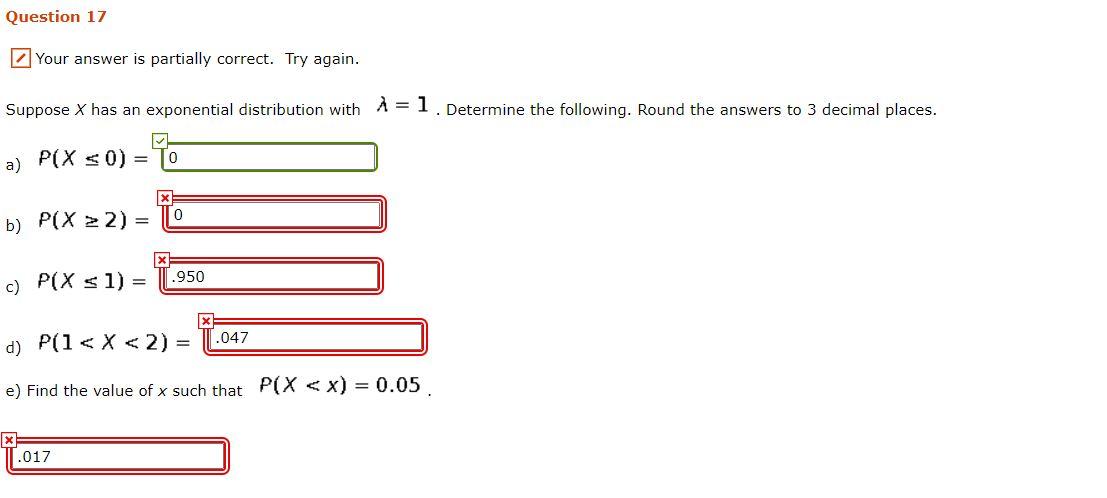 Solved Question 17 Your Answer Is Partially Correct Try Chegg Com