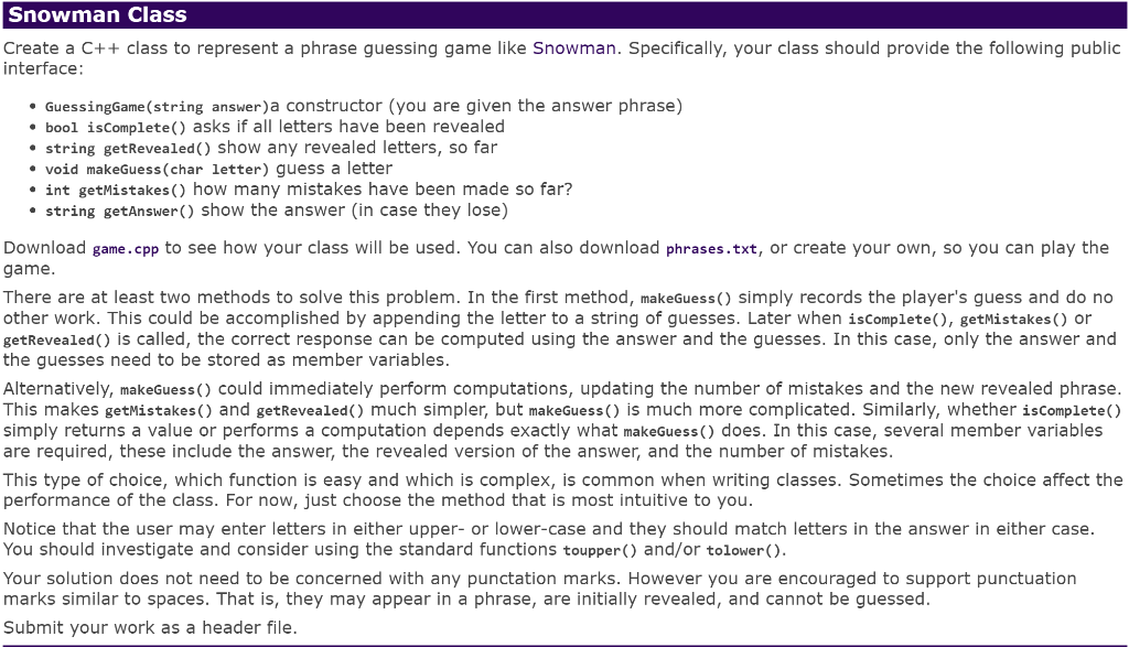 Answered: Write a class called Game that contains…