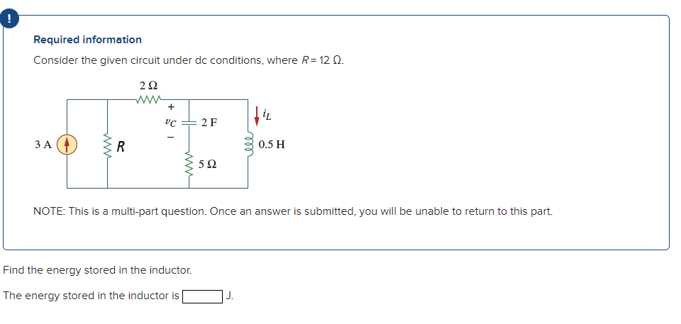 Solved Required information Consider the given circuit under | Chegg.com