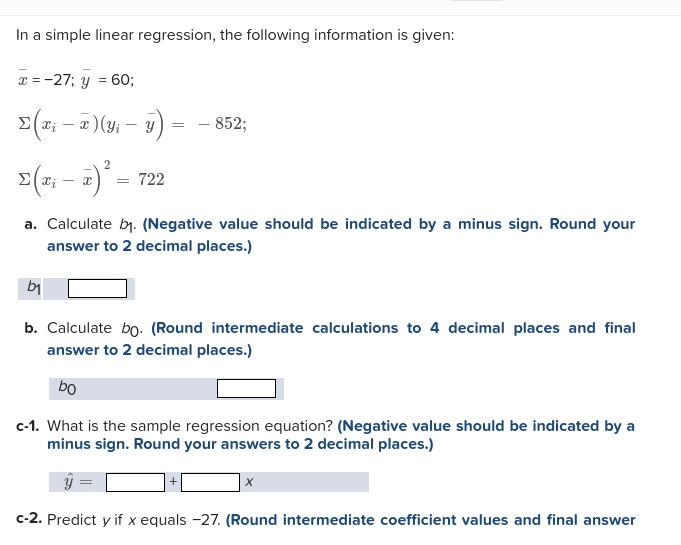 Solved In a simple linear regression, the following | Chegg.com