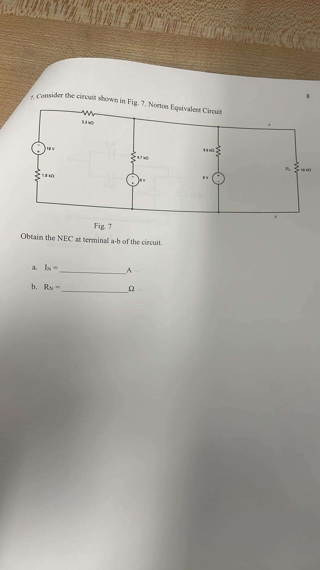 Solved 6. Consider the circuit shown in Fig. 6. Thevran:... | Chegg.com