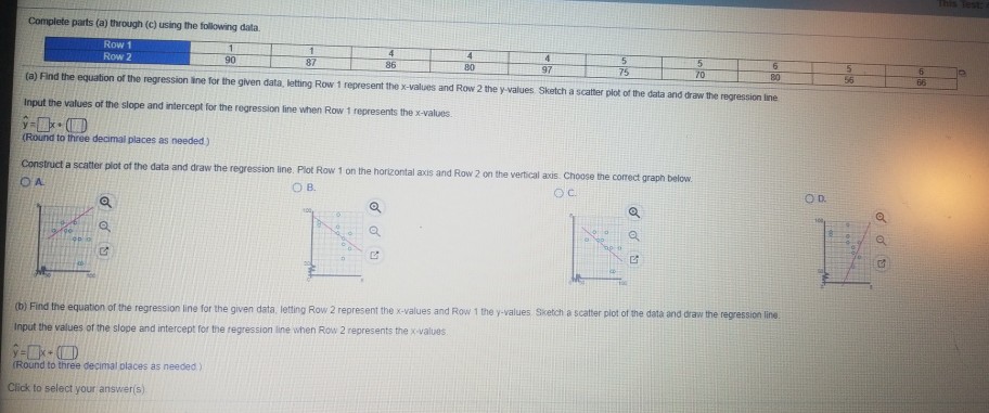 Solved Complete parts a through c using the following Chegg