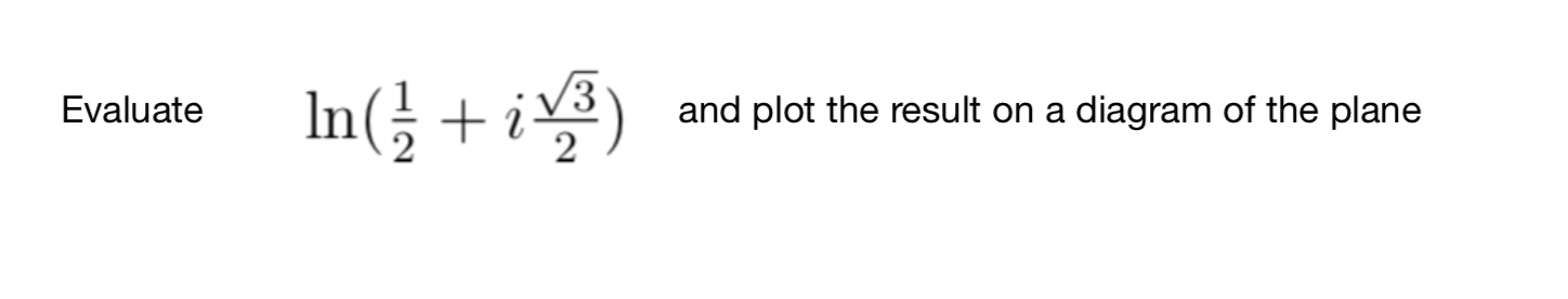 Solved Evaluate In({ + i) and plot the result on a diagram | Chegg.com
