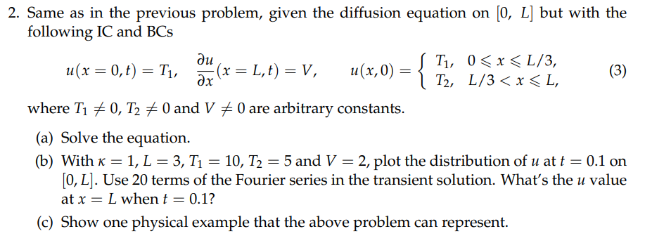 Solved 2. Same as in the previous problem, given the | Chegg.com