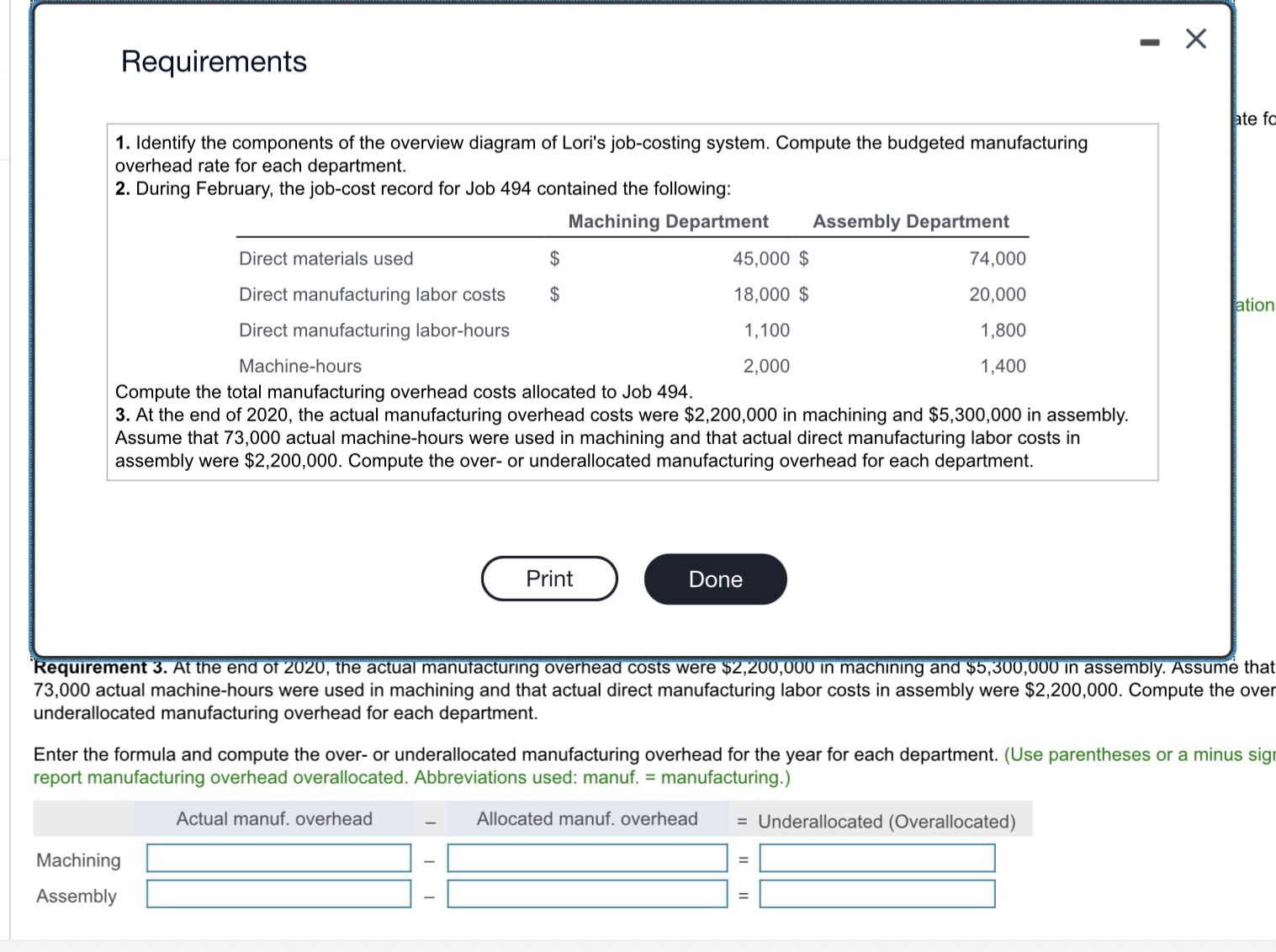 Solved The Lori Company uses a normal job-costing system at | Chegg.com