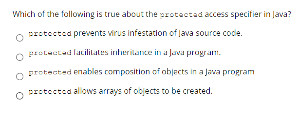 Solved Which of the following is true about the protected | Chegg.com