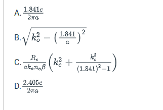 Solved radius of the circular waveguide = 9.525cutoff | Chegg.com