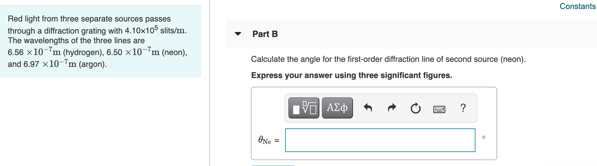 Solved Constants Red light from three separate sources | Chegg.com
