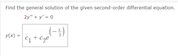 Solved Find the general solution of the given second-order | Chegg.com
