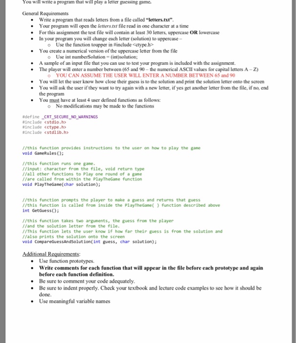 Solved i need help with this in programming in c | Chegg.com