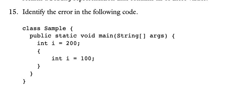 Solved 10. Correct the code to rectify the compile time | Chegg.com