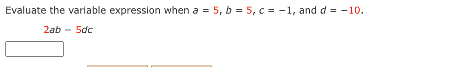 Solved Evaluate The Variable Expression When A=5,b=5,c=−1, | Chegg.com