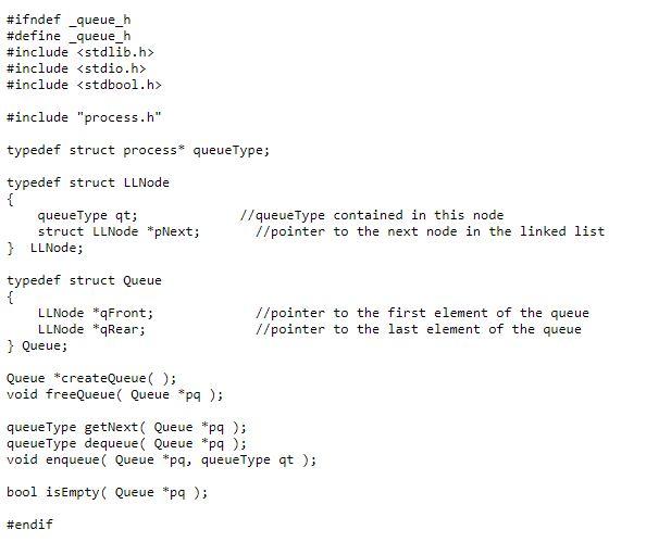 Project 1: multilevelQueueScheduler (Code in C): In | Chegg.com
