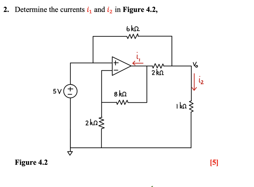 2. Determine the currents i1 and i2 in Figure 4.2, | Chegg.com
