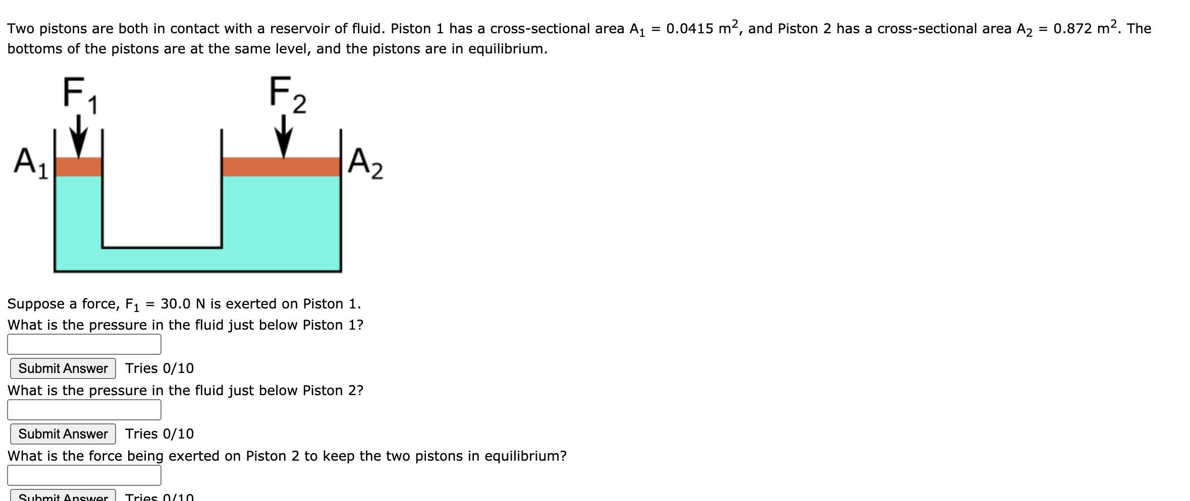 Solved In the open air manometer shown below, the fluid in | Chegg.com