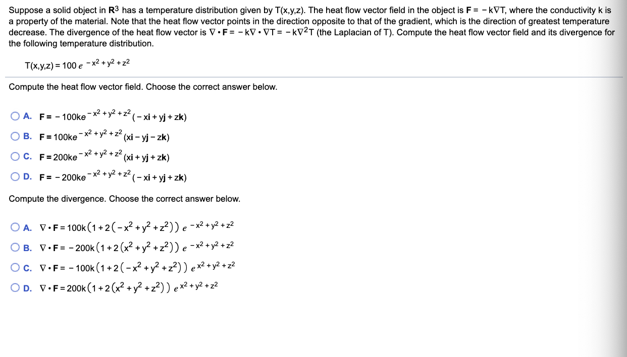 Solved Suppose a solid object in R3 has a temperature | Chegg.com