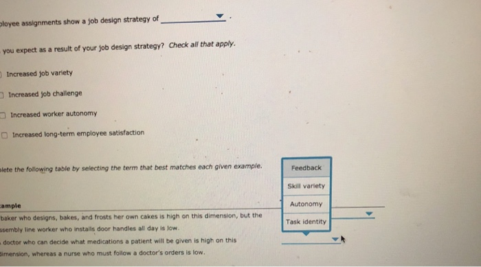 These Employee Assignments Show a Job Design Strategy of