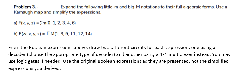 Solved Problem 3 Expand Following Little M Big M Notation