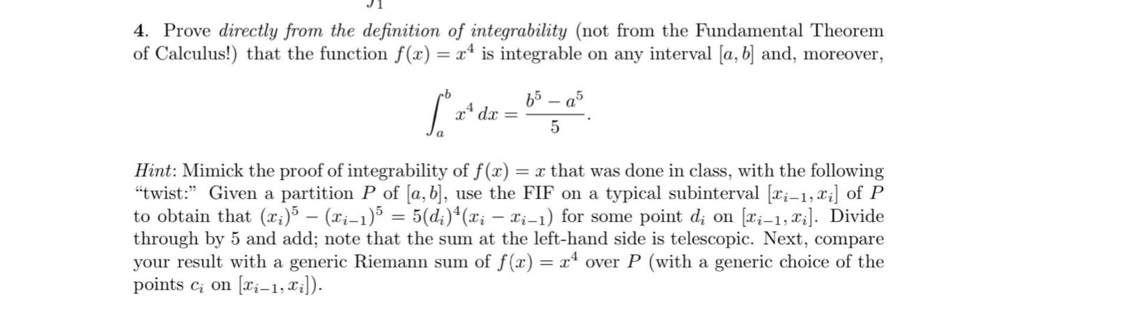 Solved 4. Prove directly from the definition of | Chegg.com